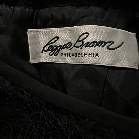 Custom made Reggie Brown black evening gown - size 4/6 - Picture 8 of 8